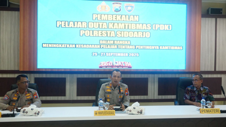 Polresta Sidoarjo Bekali Pelajar Duta Kamtibmas, Dorong Generasi Muda Jadi Agen Perubahan